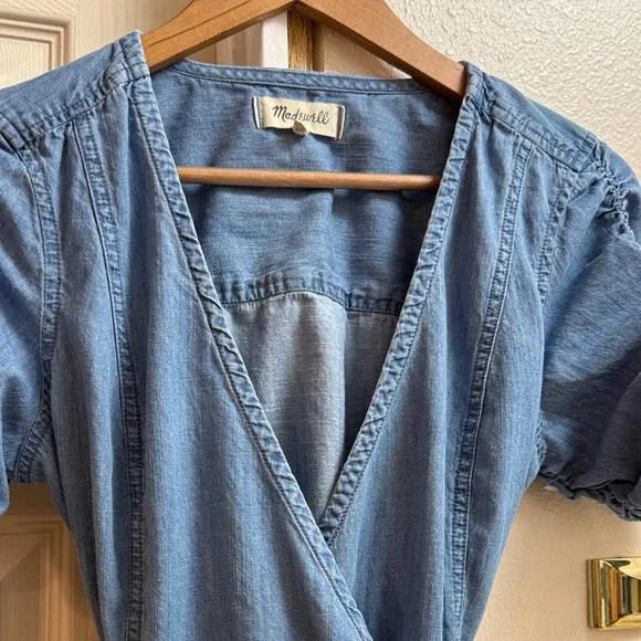 Madewell Blue Denim Mini Dress - Picture 3 of 10